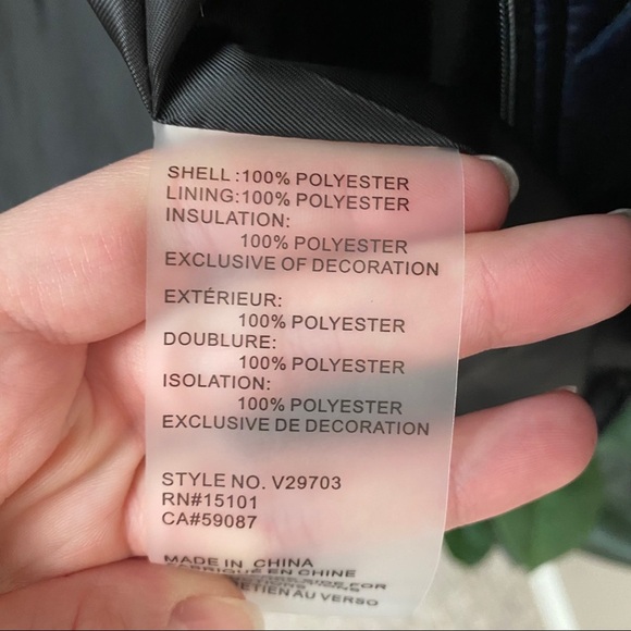 Vince Camuto Belted Quilted Jacket Blue Sz Small - Picture 9 of 12